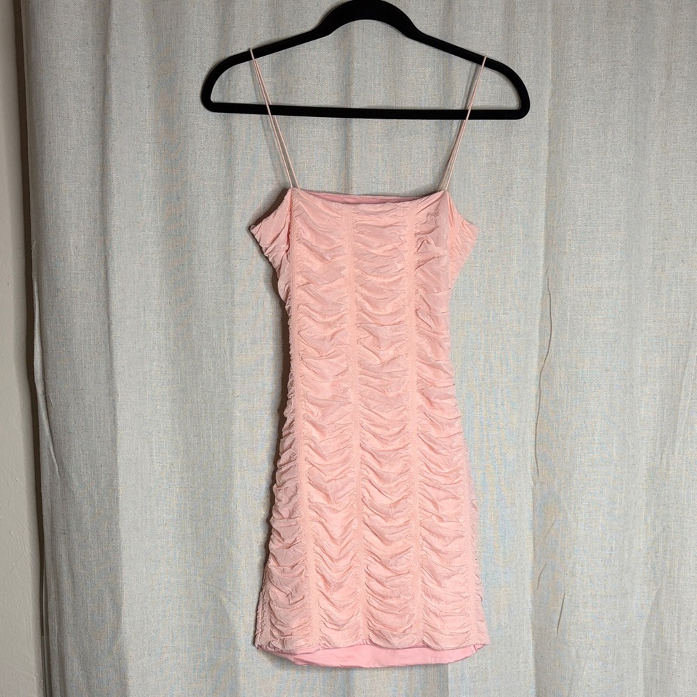 The vintage shop size s Elegant Pink Ruched Dress
